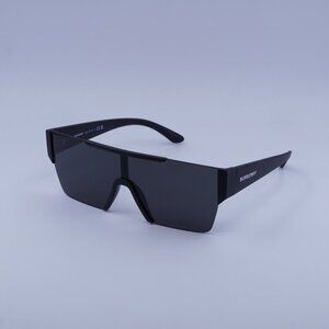 Burberry BE4291 3464/87 Shield Sunglasses Matte Black Frame, Grey Lenses